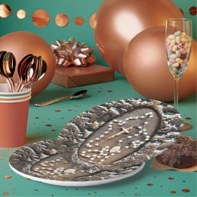 Rosary Paper Plate (Multi)