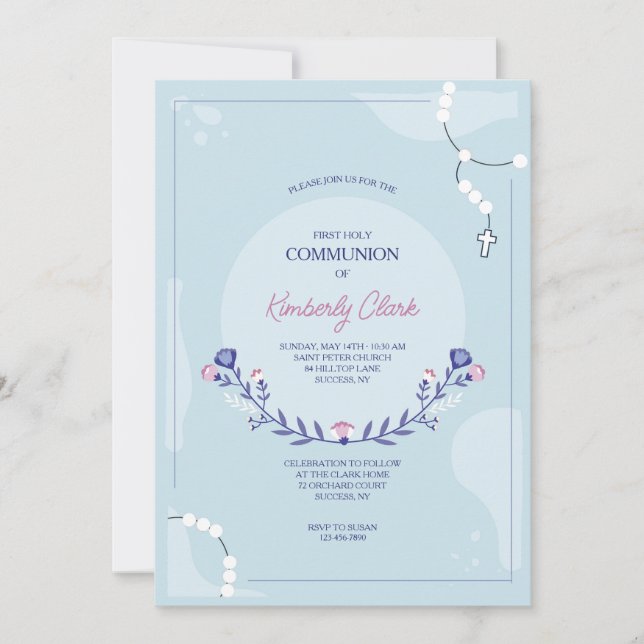 Rosary Religious Invitation (Front)