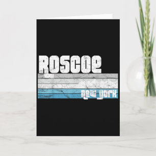 Roscoe New York Ny Retro Vacation Skiing Hiking Sn Card