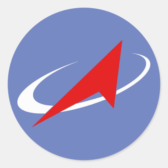 Roscosmos Flight Patch Classic Round Sticker (Front)