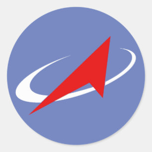 Roscosmos Flight Patch Classic Round Sticker