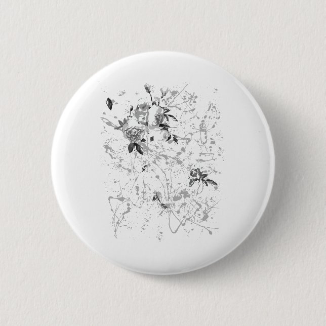 rose4000 6 cm round badge (Front)