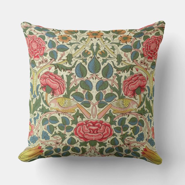 'Rose', 1883 (printed cotton) Cushion (Front)