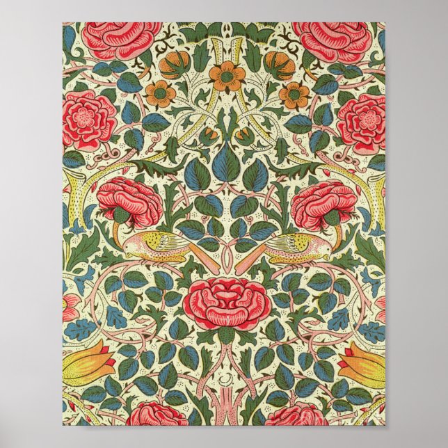 Rose 1883 William Morris Poster (Front)