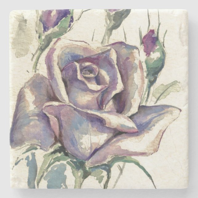 Rose 3 stone coaster (Front)