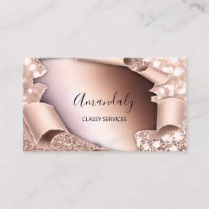 Rose 3D Effect  Framed Elegant Makeup Skinny Business Card
