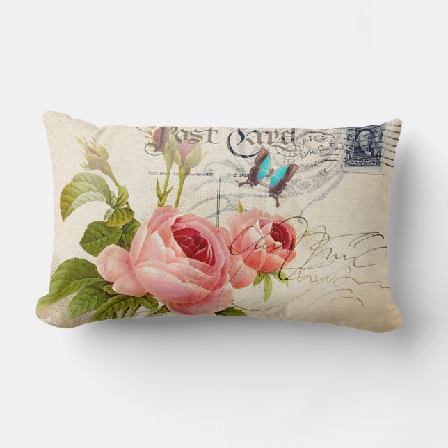 Rose (4) Lumbar 13" x 21" Cushion (Front)