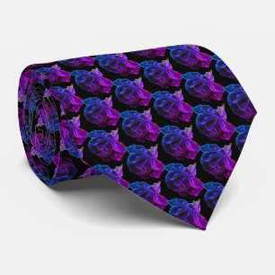 Rose Abstract Art Flower Pattern   Tie