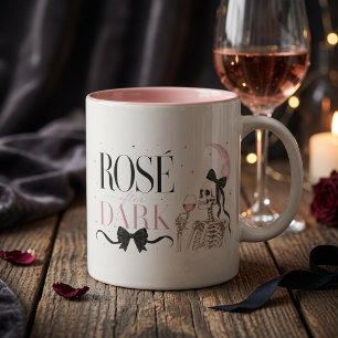 Rosé After Dark Skeleton Halloween Mug