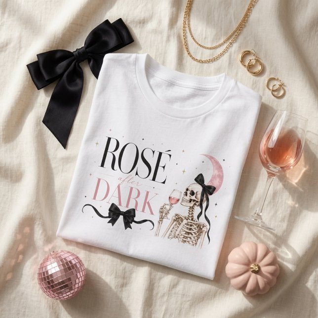 Rosé After Dark Skeleton Halloween  T-Shirt (Creator Uploaded)