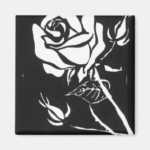 "Rose Alba"  Floral Magnet