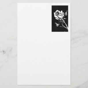 "Rose Alba" Floral Stationery
