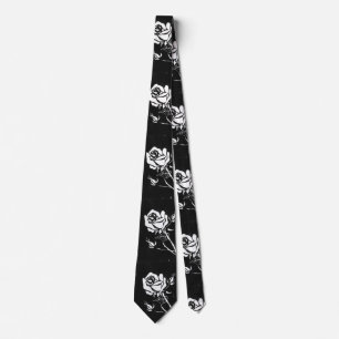"Rose Alba" Flower Garden Neck Tie