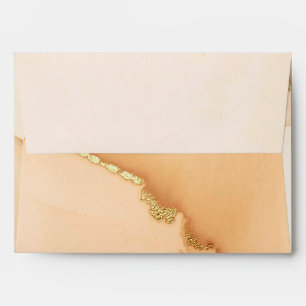Rose Alcohol Ink Gold Elegant Envelope