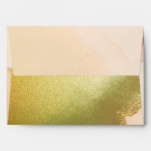 Rose Alcohol Ink Gold Elegant Envelope