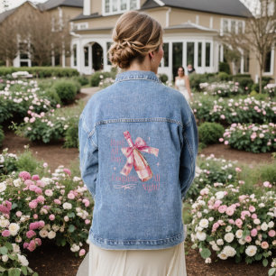 Rosé All Day Coquette Night Champagne Denim Jacket