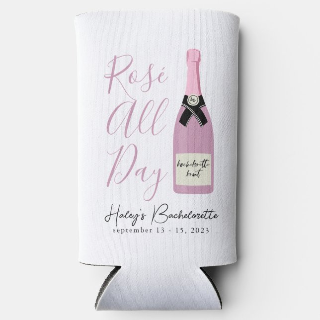 Rose All Day Napa Winery Bachelorette Seltzer Can Cooler (Front)