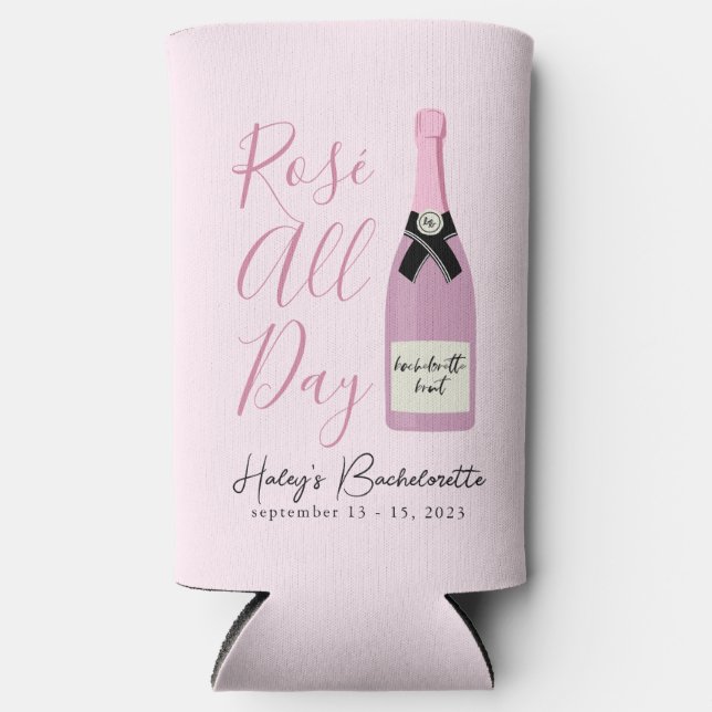 Rose All Day Napa Winery Bachelorette Seltzer Can  Seltzer Can Cooler (Front)