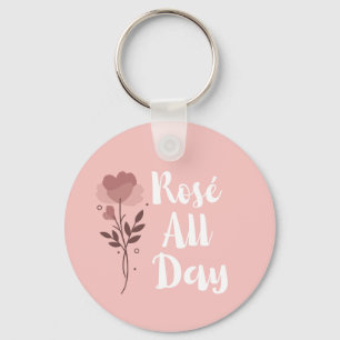 Rosé All Day Pink Key Ring