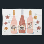 Rose all day wine lovers kitchen towel<br><div class="desc">Decorate your kitchen with this fun wine lovers dish towel. Makes a great housewarming or wedding gift!
You can customise it and add text too.
Check my shop for lots more colours and patterns!</div>