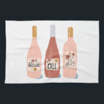 Rose ALL day wine lovers Tea Towel<br><div class="desc">Check out this awesome towel with a fun illustration about wine. Customise with your text. Check out my shop for more designs and colours too!</div>