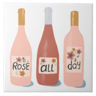 Rose all Day wine lovers wine ceramic tiles