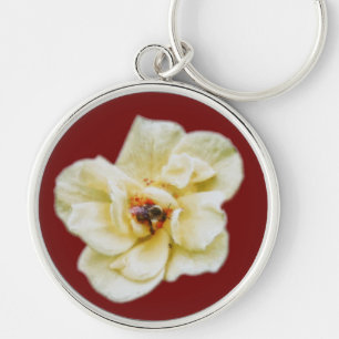 Rose and Bee Key Ring