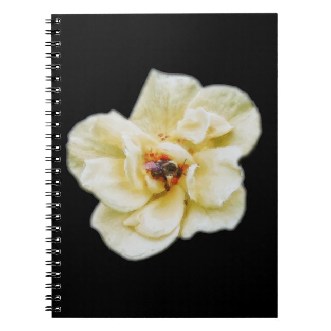 Rose and Bee Spiral Notebook (Front)
