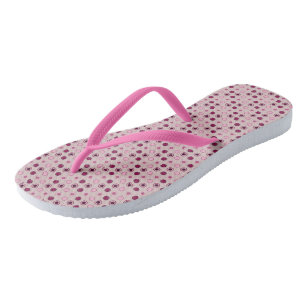 Rose and Burgundy Dots Jandals