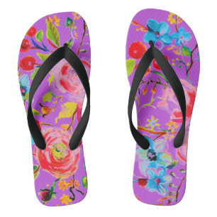 Rose and Cherry Purple Jandals