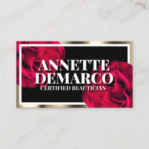 Rose and gold frame  business card