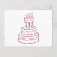 Rose and Heart Wedding Cake