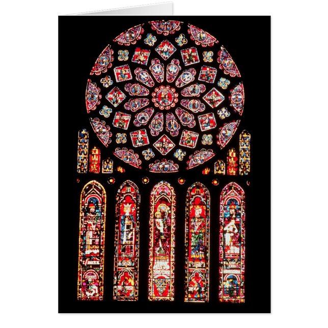 Rose and lancet windows from the north wall (Front)