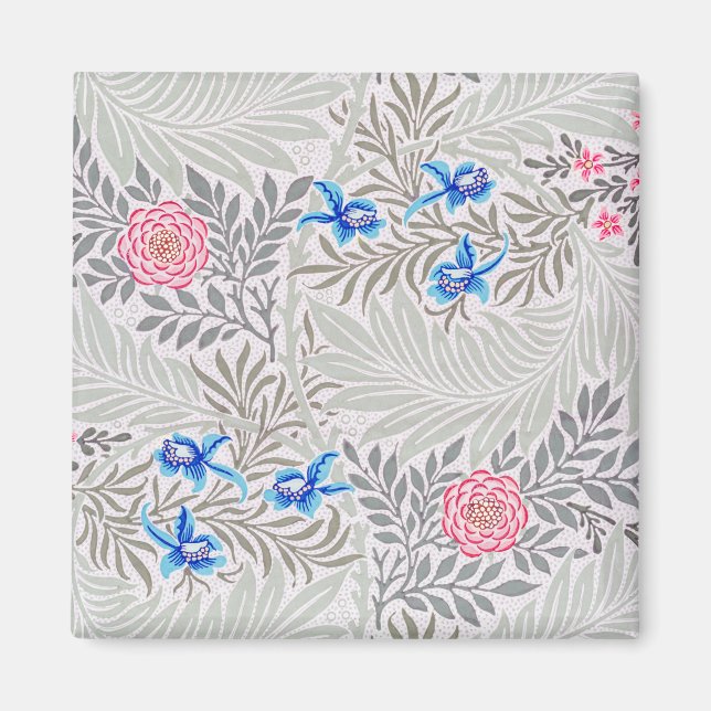 Rose and Larkspur, William Morris Magnet (Front)