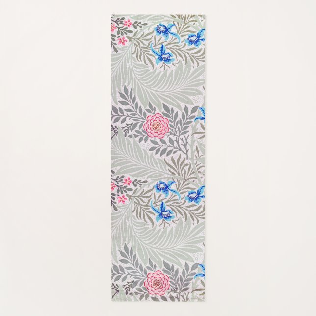 Rose and Larkspur, William Morris Yoga Mat (Front)