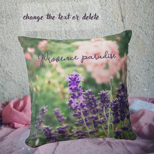Rose and lavender blossom from Provence garden  Cushion