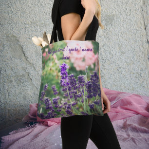 Rose and lavender blossom from Provence garden Tote Bag