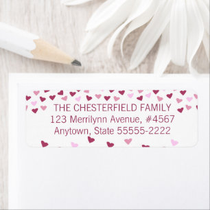 Rose and Pink Hearts Border