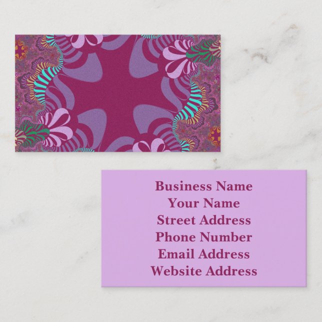 Rose and Plum Cross Business Card (Front/Back)