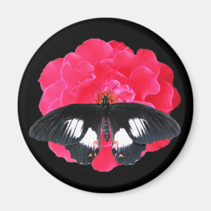 Rose and Swallowtail Magnet