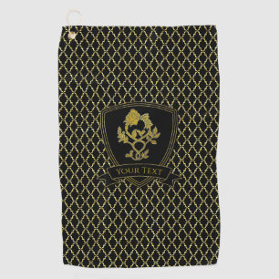 Rose and Thistle Quatrefoil Golf Towel