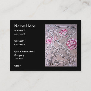 Rose and Thorn, On Black. Business Card