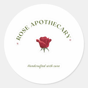 Rose Apothecary–Inspired Floral Design  Classic Round Sticker