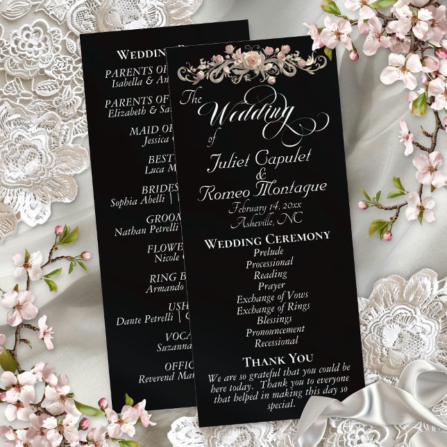 Rose Arc - Black Wedding Programme (Creator Uploaded)