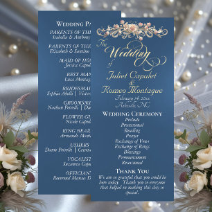 Rose Arc - Blue Wedding Programme