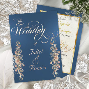 Rose Arc Borders & Calligraphy - Blue