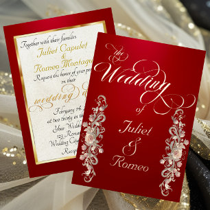 Rose Arc Borders & Calligraphy - Red
