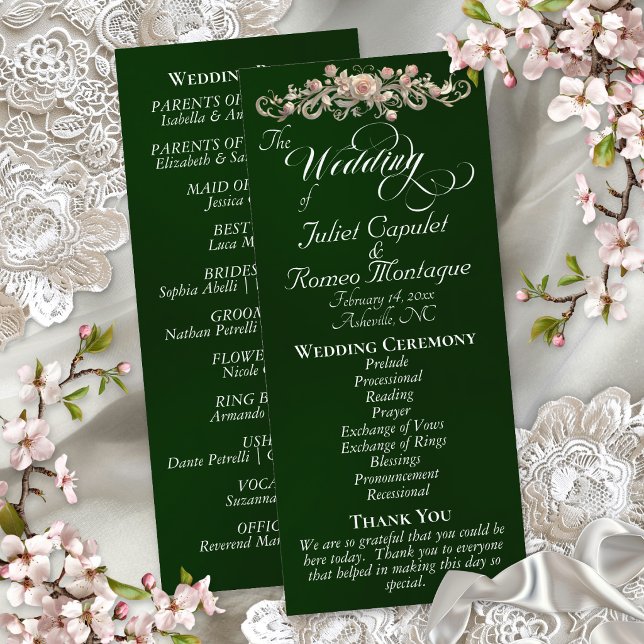 Rose Arc - Emerald Wedding Programme (Creator Uploaded)