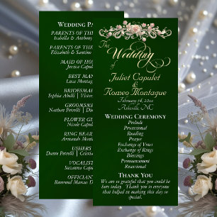 Rose Arc - Emerald Wedding Programme