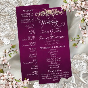 Rose Arc - Plum Wedding Programme